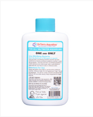 Dr. Tim’s One & Only Live Nitrifying Bacteria for Saltwater Aquaria in 2oz or 4oz, sizes